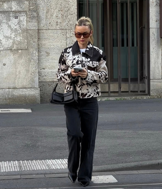 RUDY - COW PRINT JACKET