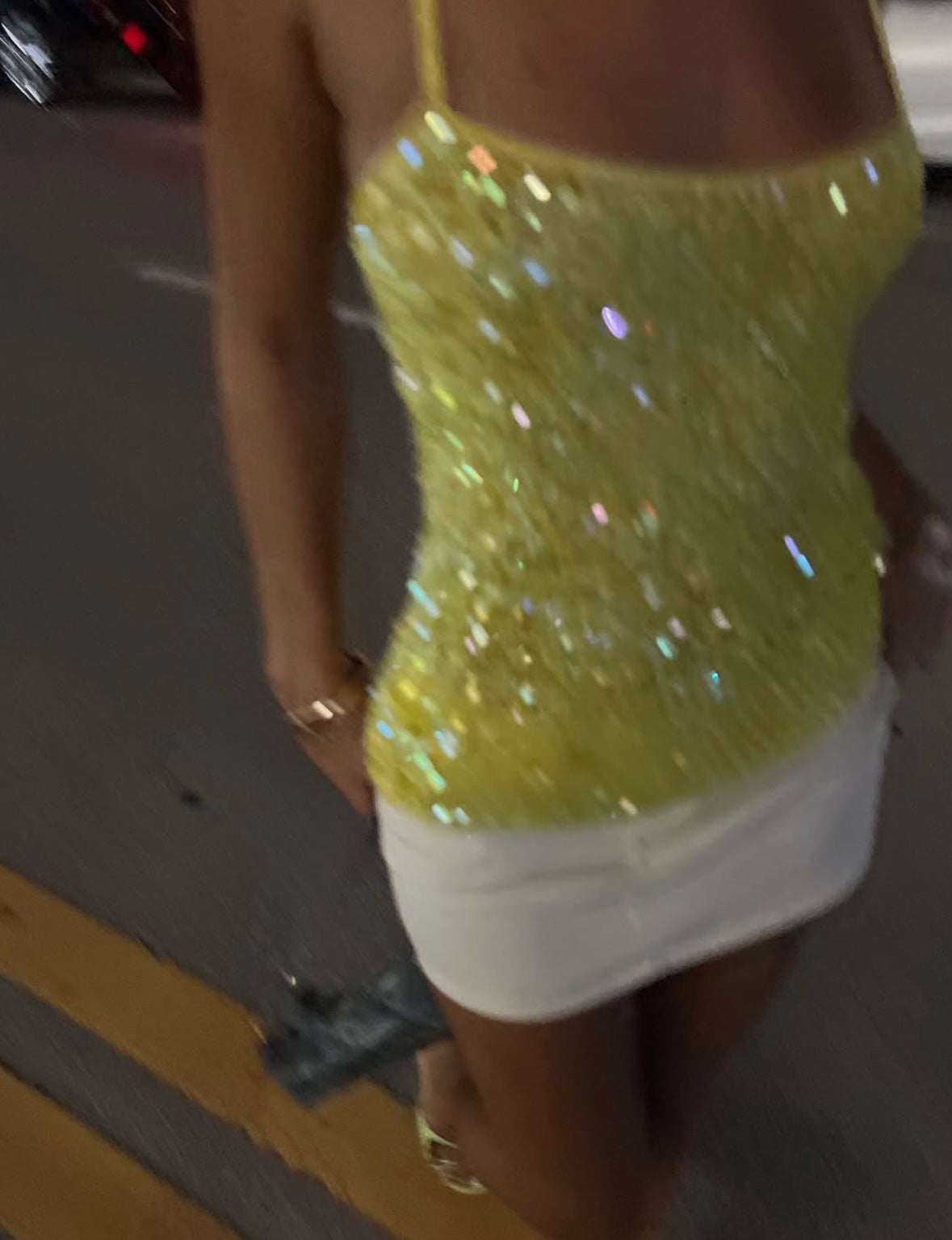 SAMMY - SEQUIN STRAPPY TOP