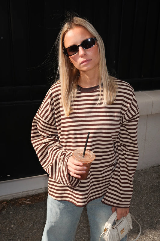 JUNO - STRIPED LONG-SLEEVE TEE