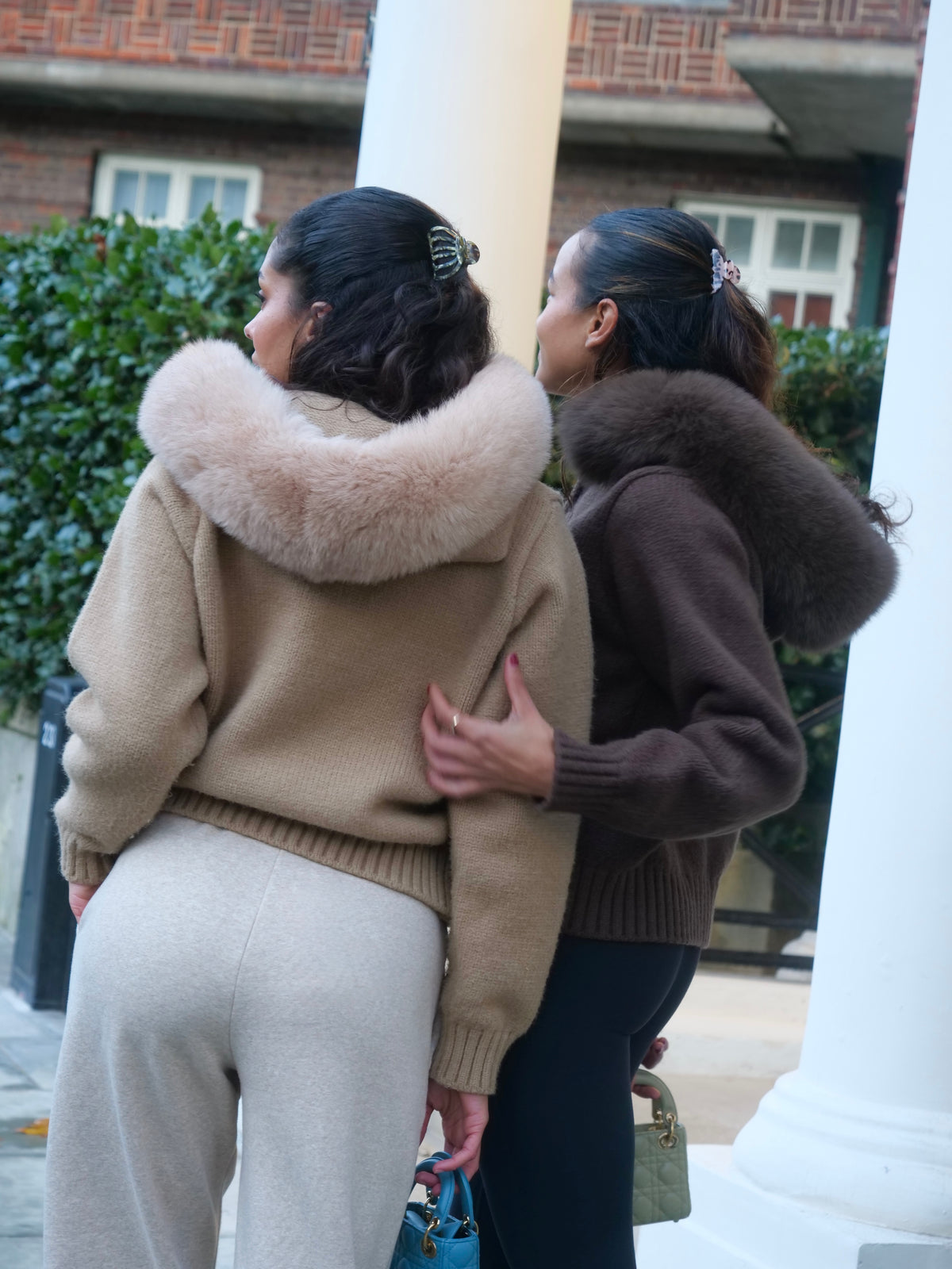 MEGAN - FUR TRIMMED CARDIGAN