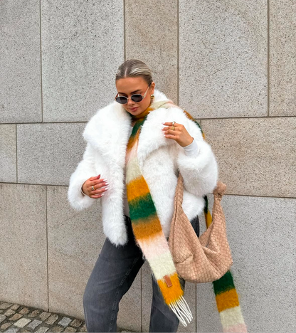 DEMURE - FAUX FUR COAT