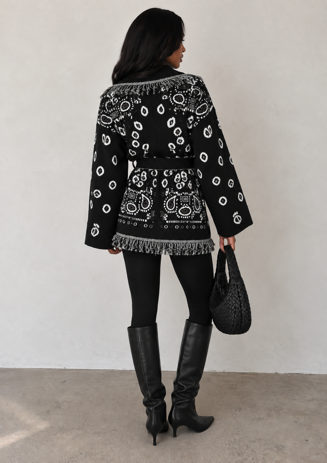 INGRID - TASSELED PAISLEY CARDIGAN