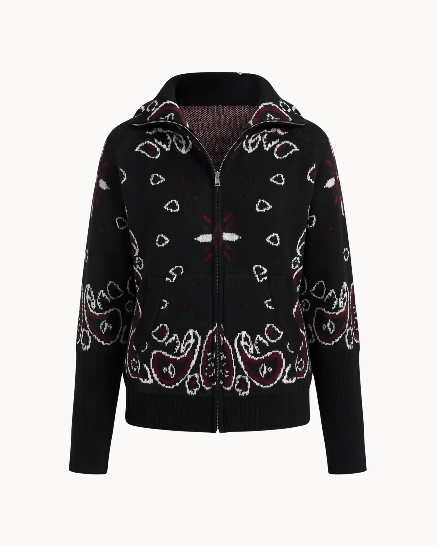 JOEY - PAISLEY ZIP UP CARIDGAN