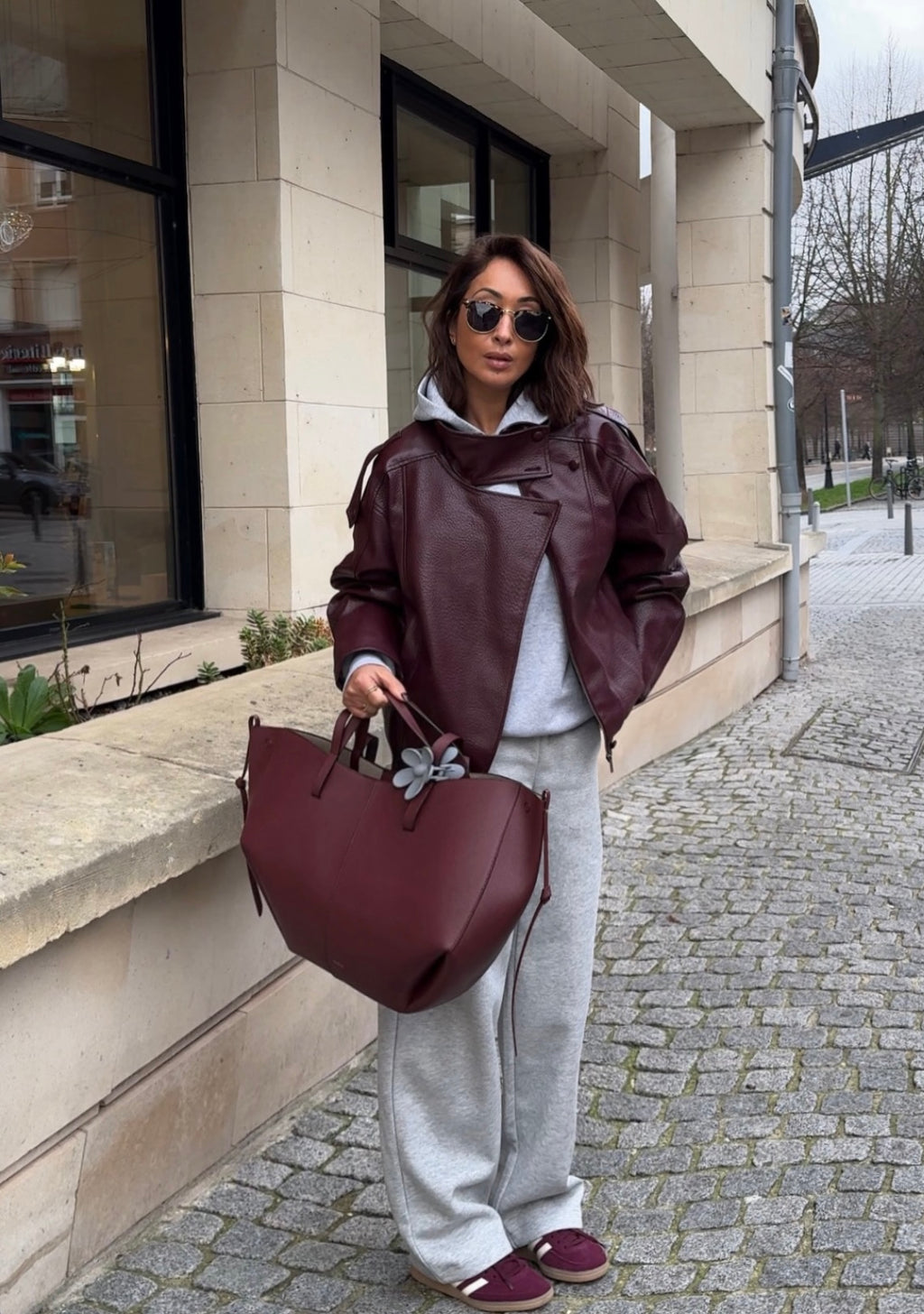 STEVIE - FAUX LEATHER BIKER JACKET