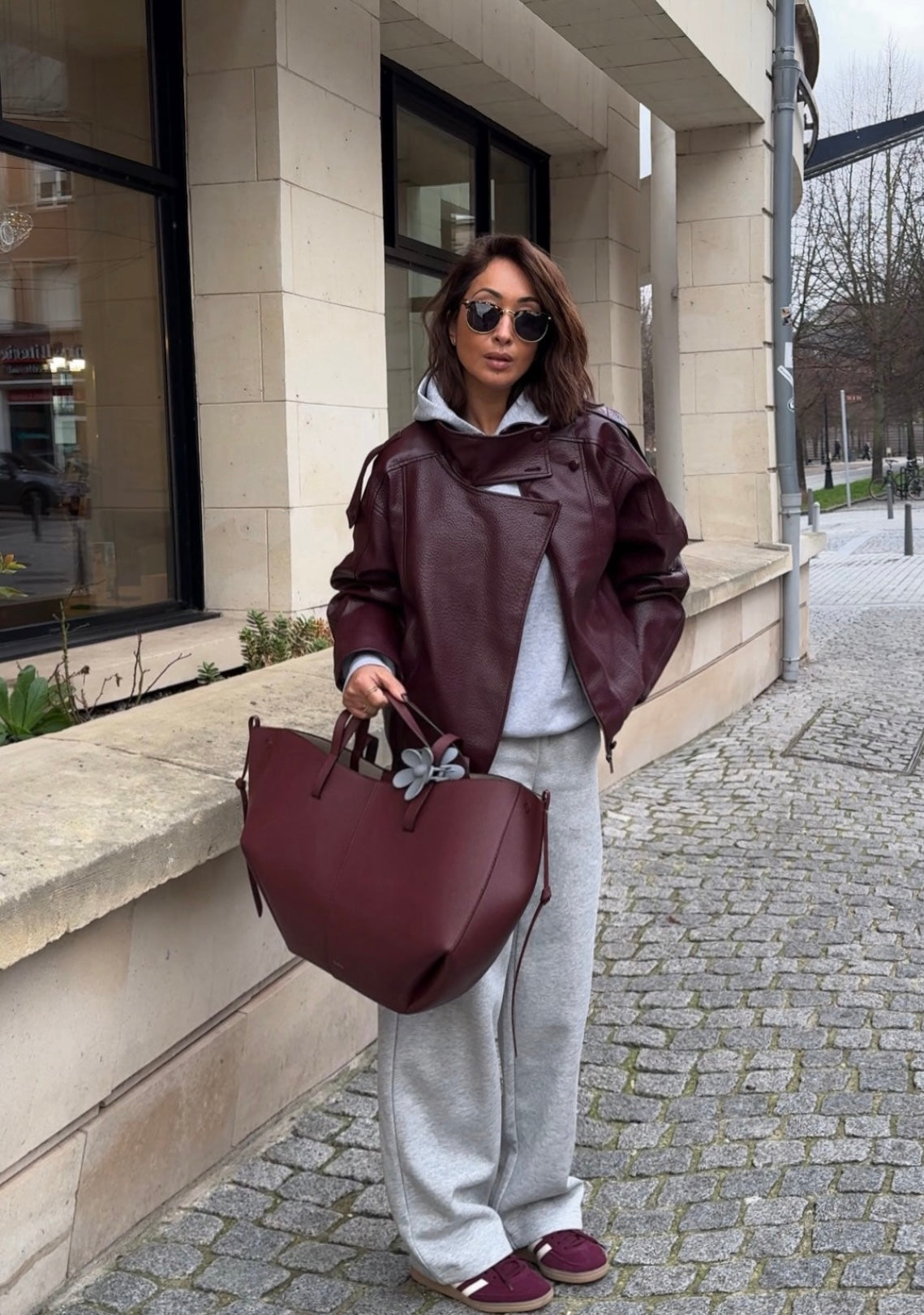 STEVIE - FAUX LEATHER BIKER JACKET