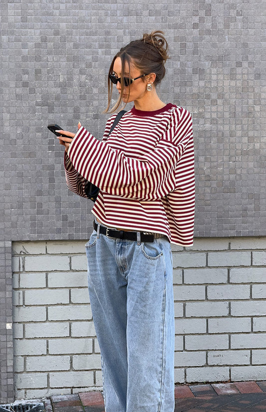 JUNO - STRIPED LONG-SLEEVE TEE