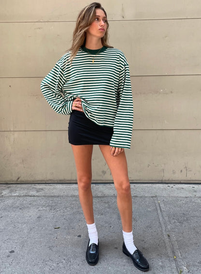 JUNO - STRIPED LONG-SLEEVE TEE