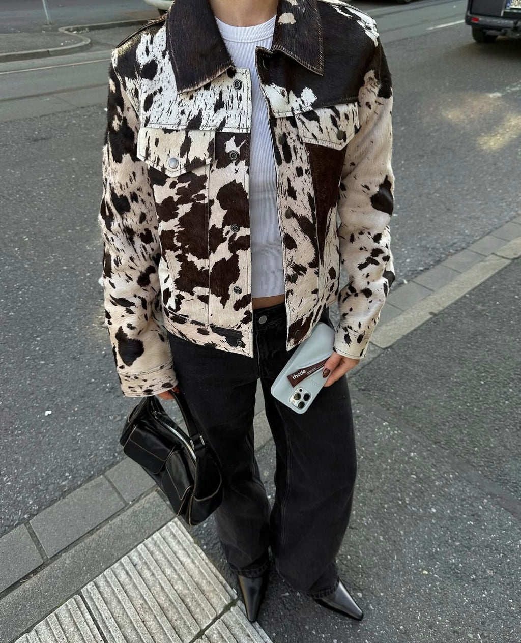 RUDY - COW PRINT JACKET
