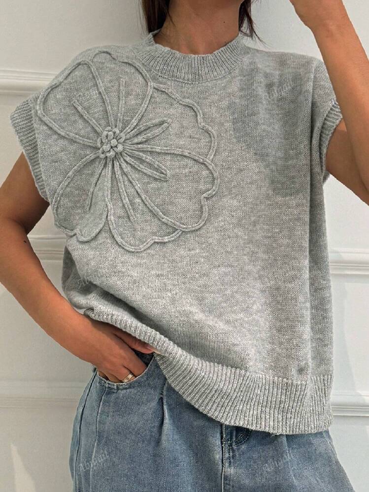 EVE - 3D FLORAL KNITTED VEST