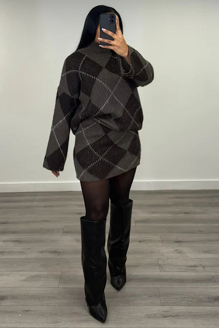 WOOL CO-ORD - CHECK PRINT