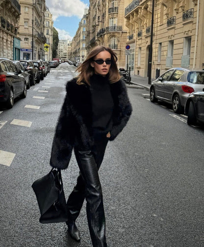 DEMURE - FAUX FUR COAT
