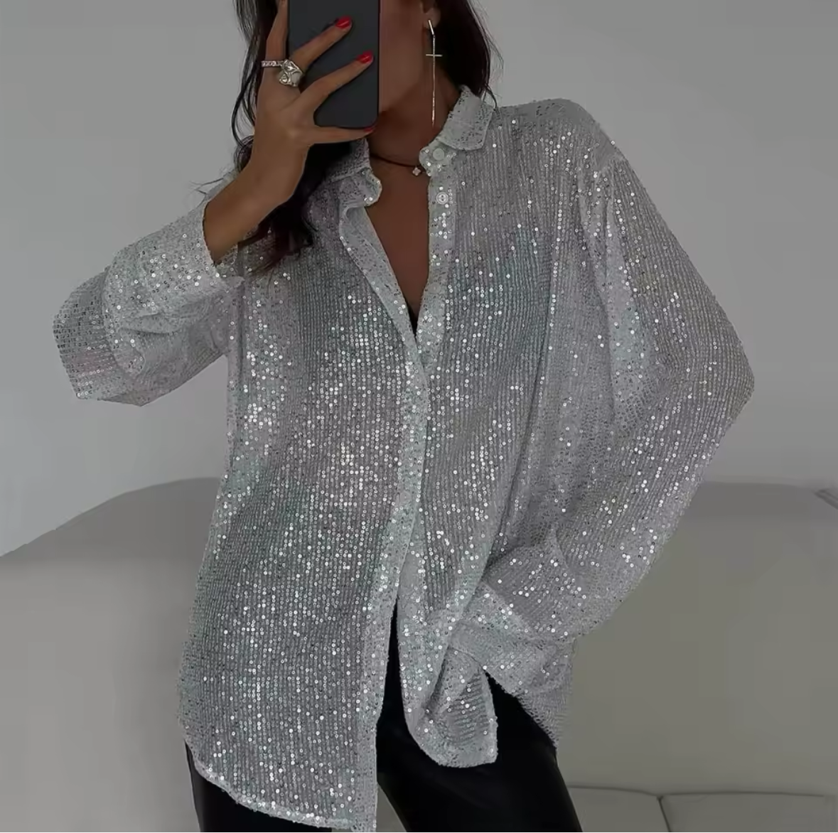 ARIANA - SEQUIN SHIRT