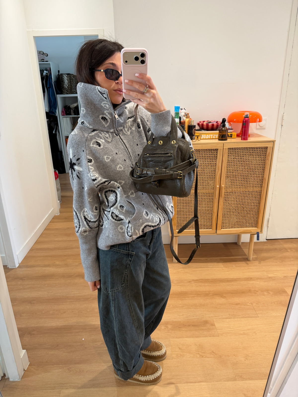 JOEY - PAISLEY ZIP UP CARIDGAN