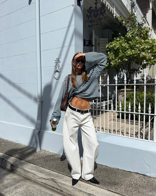 JUNO - STRIPED LONG-SLEEVE TEE