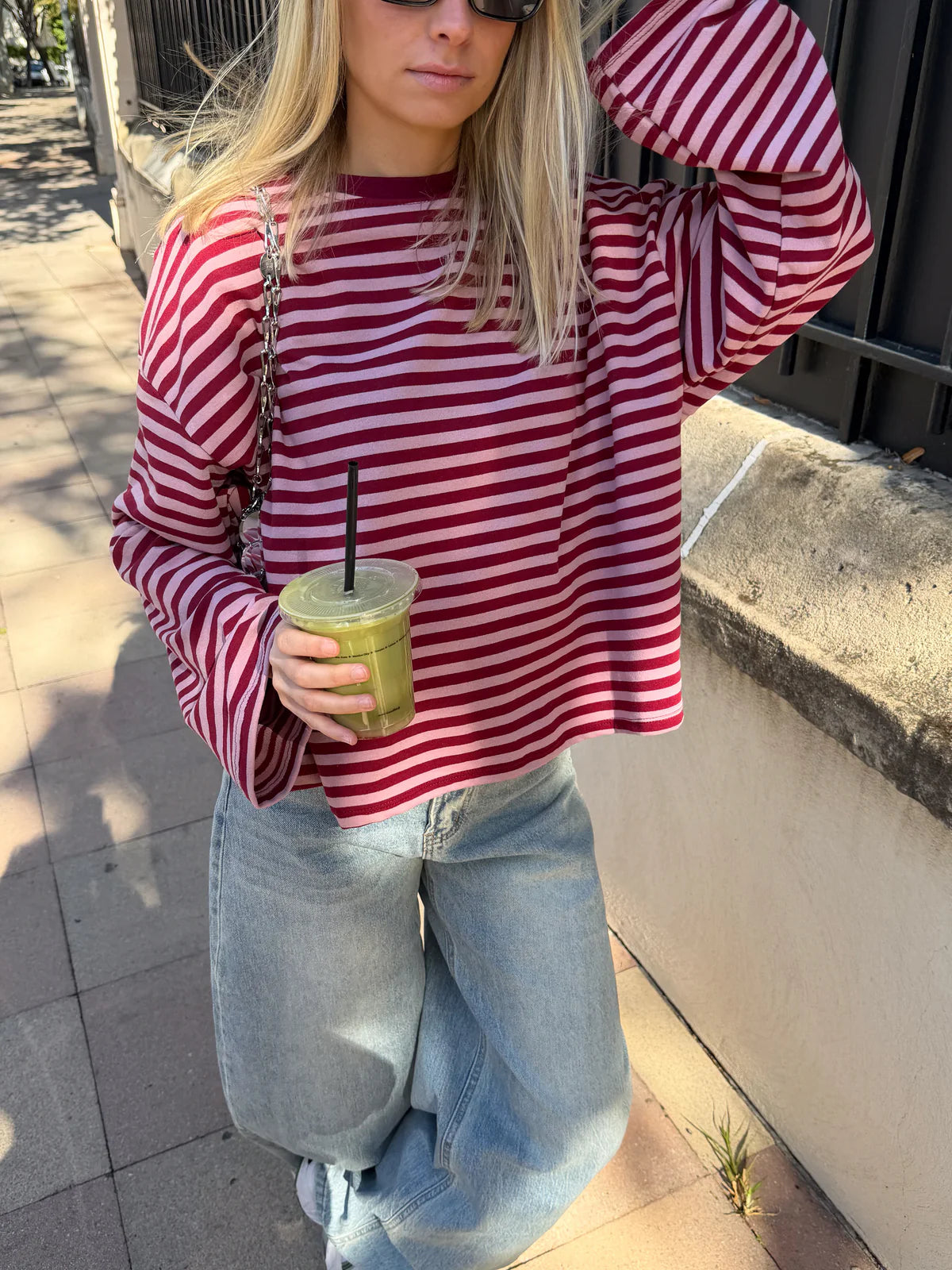 JUNO - STRIPED LONG-SLEEVE TEE