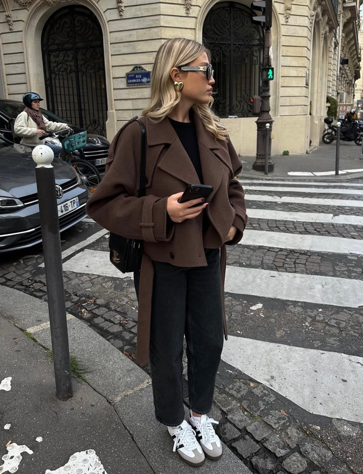 CELINE - WOOL BELTED COAT