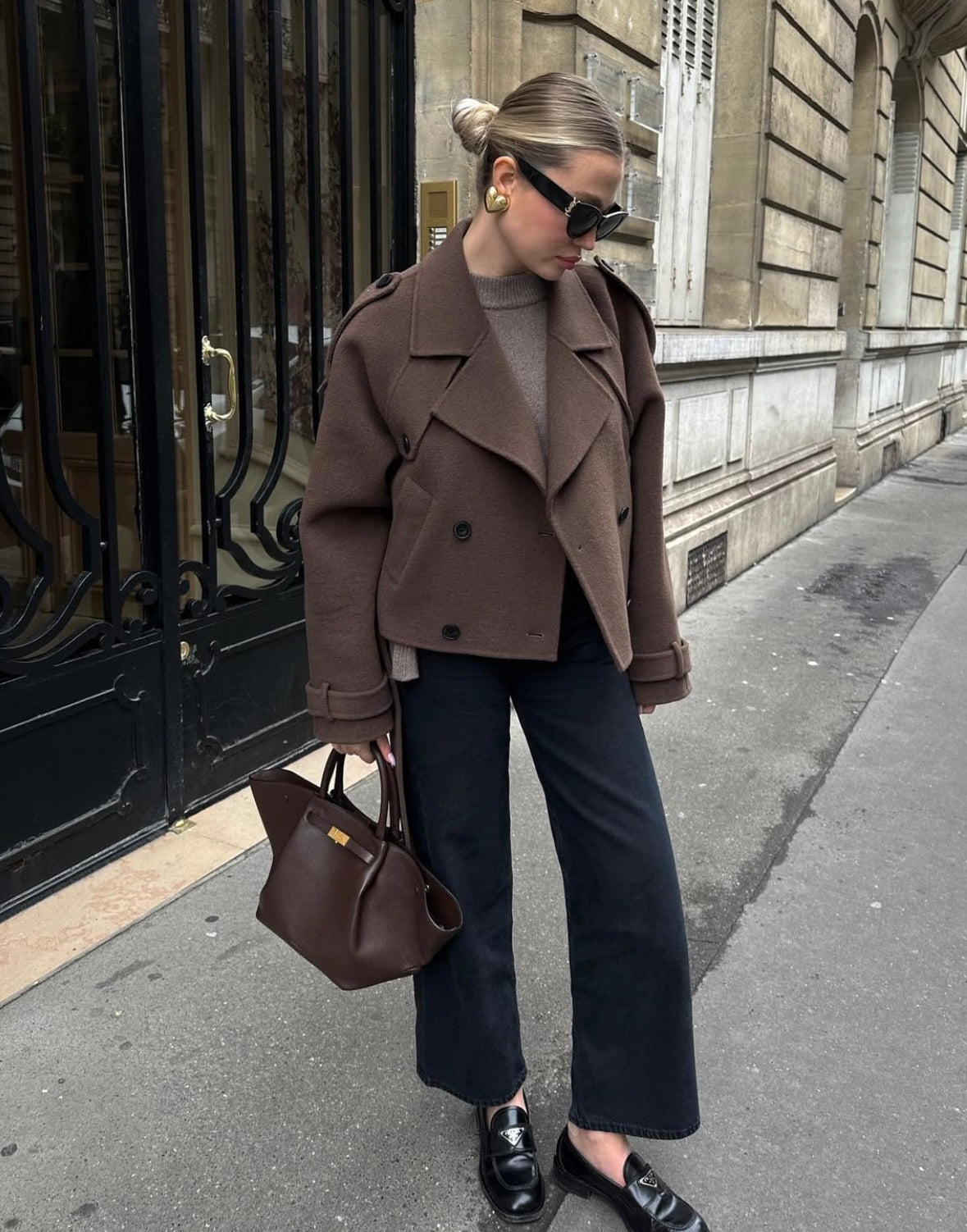CELINE - WOOL BELTED COAT