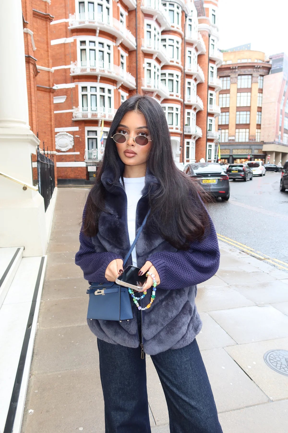 KOURTNEY - FAUX FUR GILET CARDIGAN