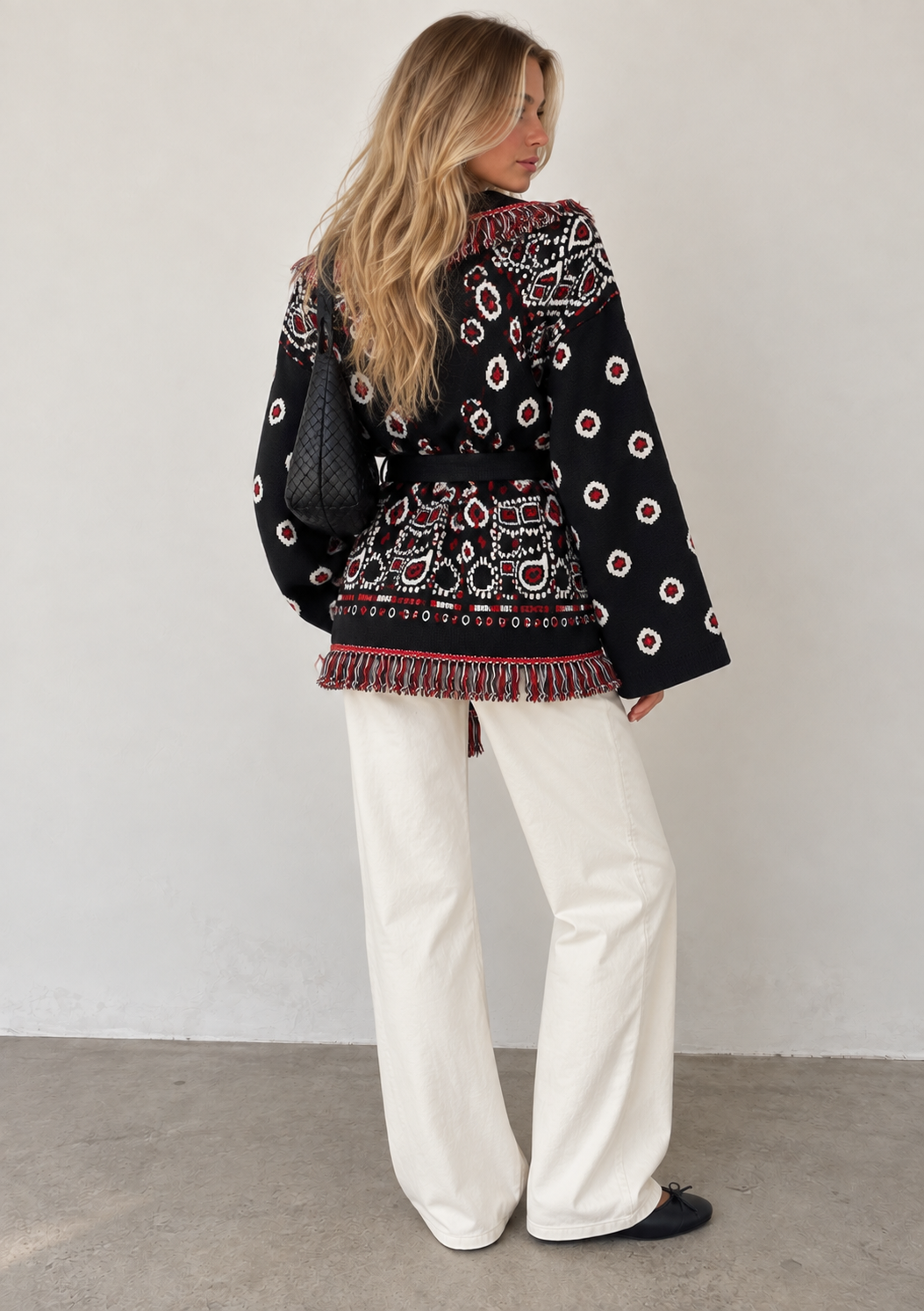 INGRID - TASSELED PAISLEY CARDIGAN
