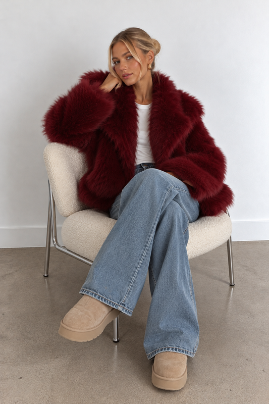 DEMURE - FAUX FUR COAT