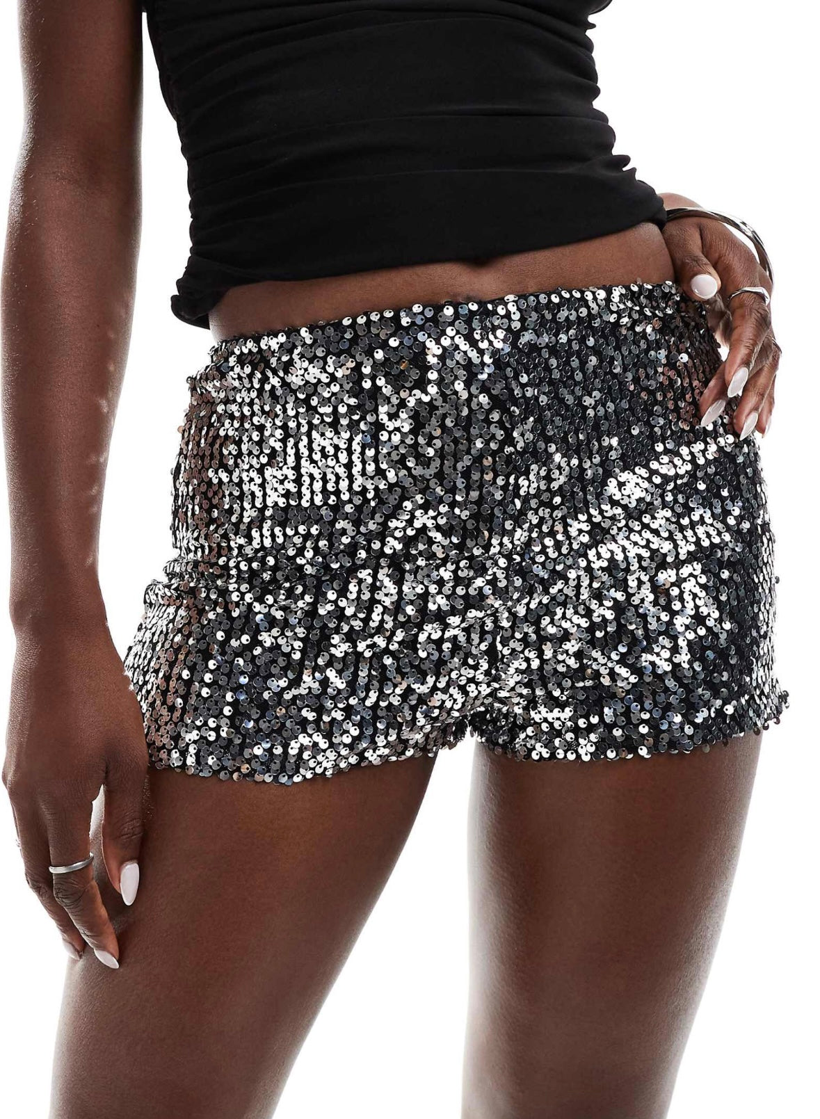 GISELLE - SEQUIN MINI SHORTS