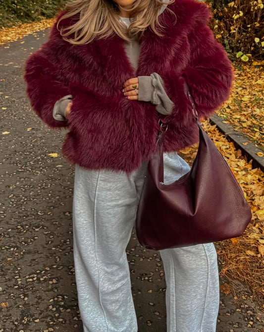 DEMURE - FAUX FUR COAT