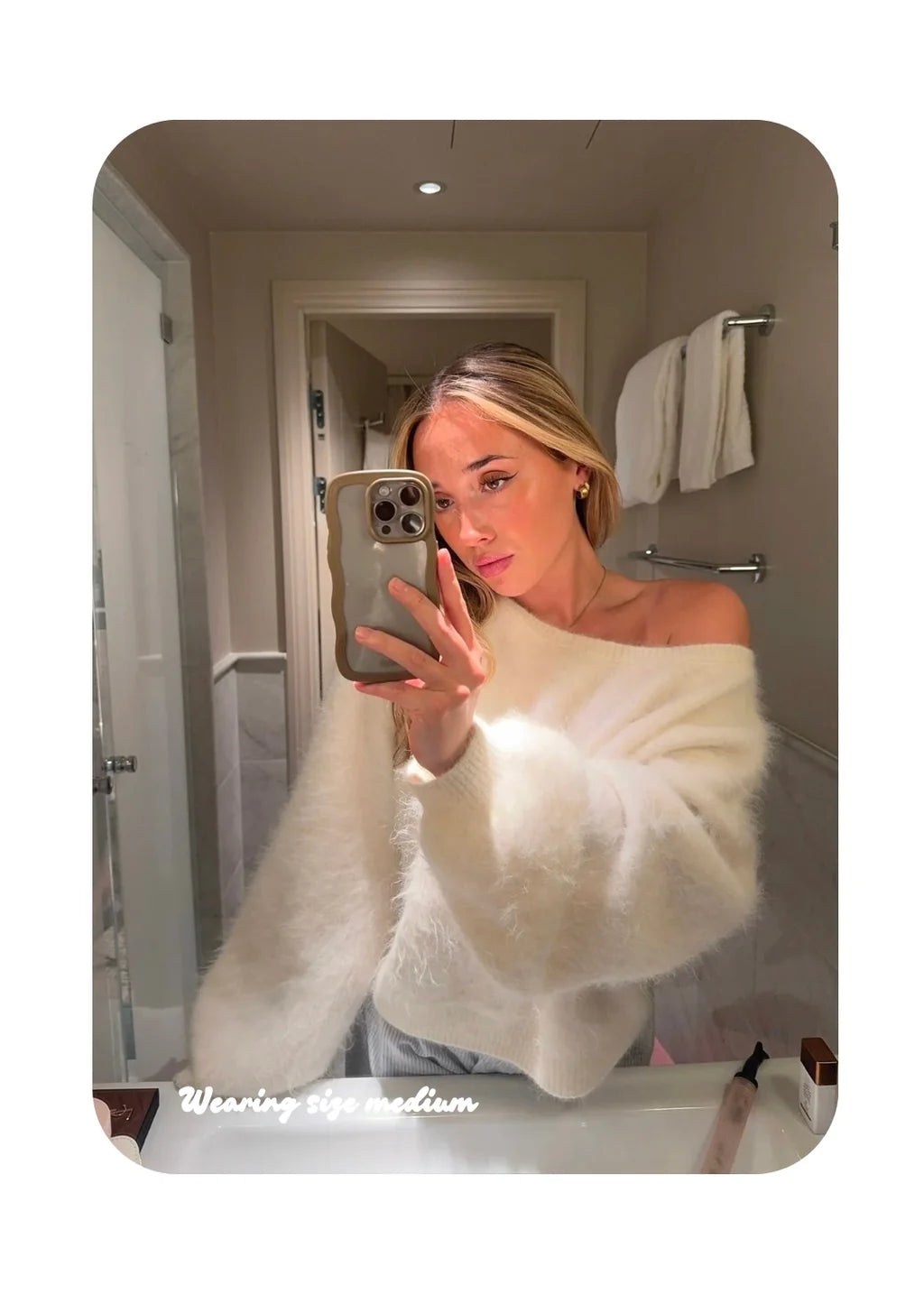 AMI - ONE SHOULDER KNITTED JUMPER