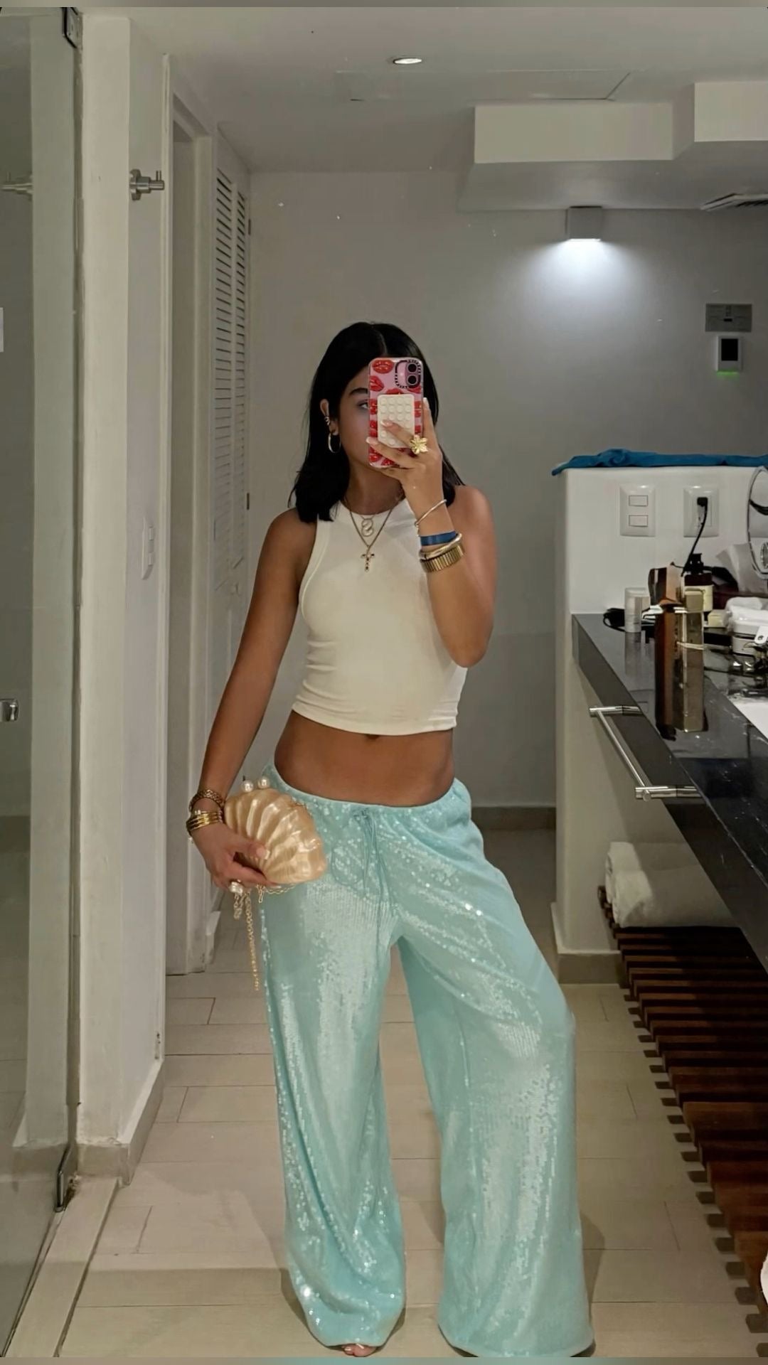 JINNY - SEQUIN TROUSERS