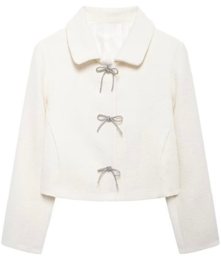 CLARA - BOW EMBELLISHED JACKET