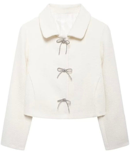 CLARA - BOW EMBELLISHED JACKET