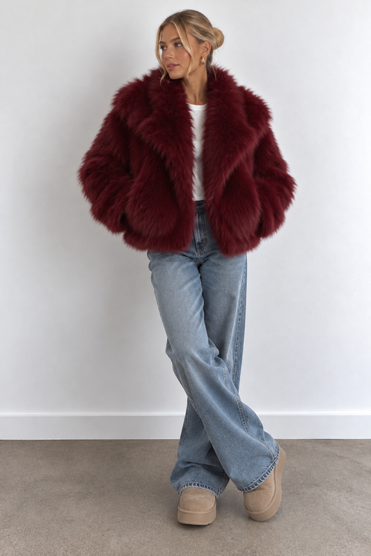 DEMURE - FAUX FUR COAT