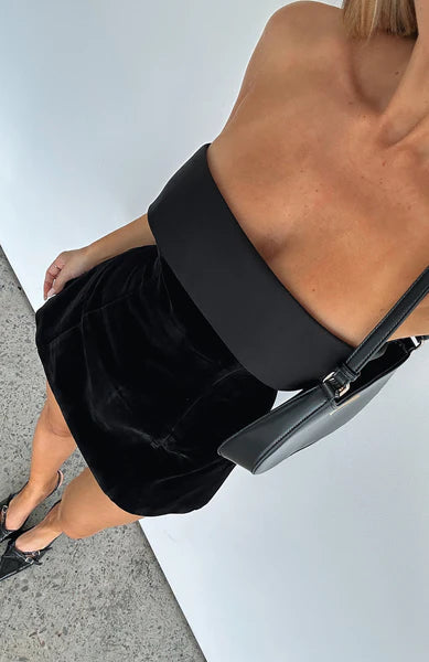 BELLE - VELVET MINI DRESS