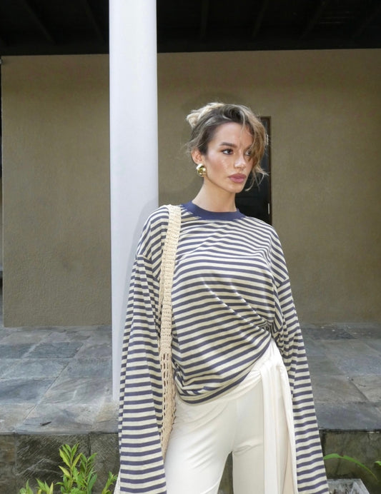 JUNO - STRIPED LONG-SLEEVE TEE