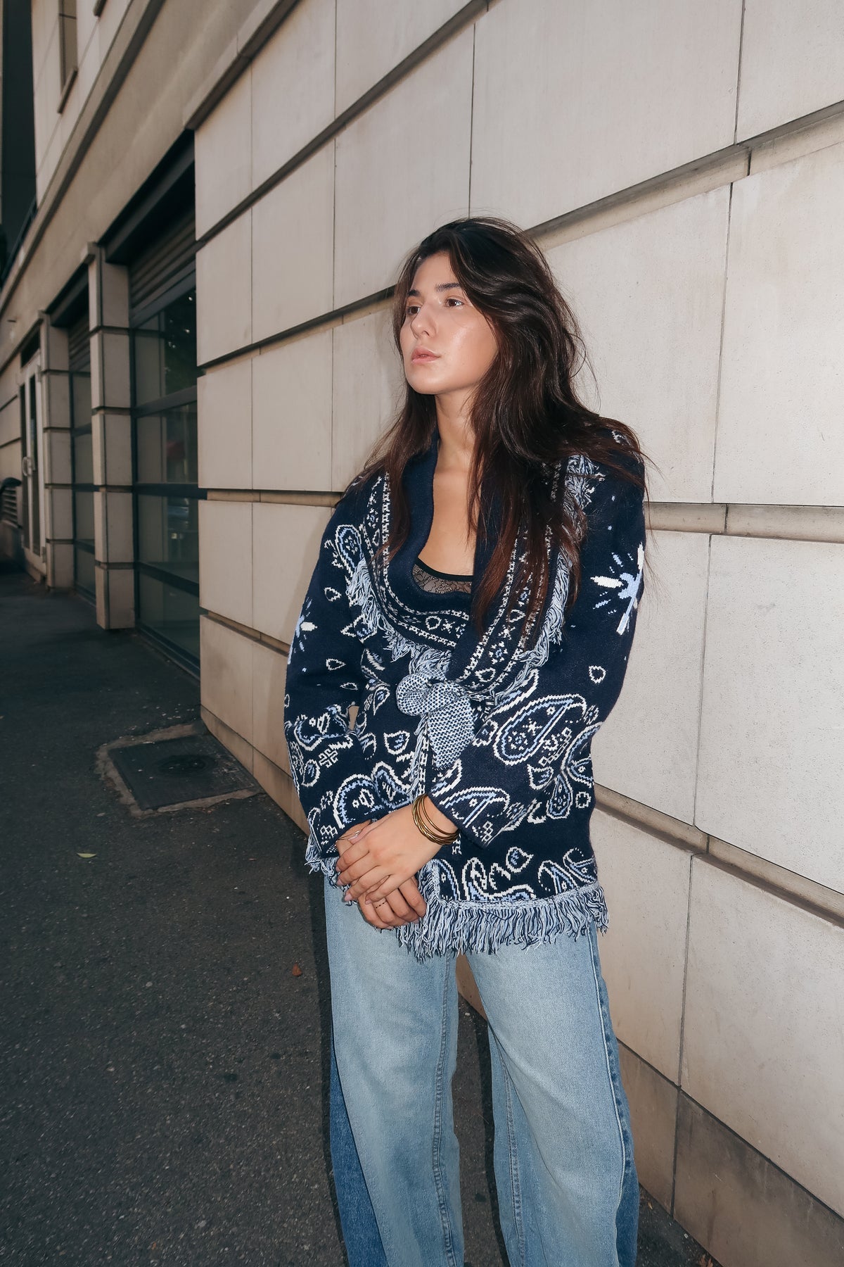 INGRID - TASSELED PAISLEY CARDIGAN