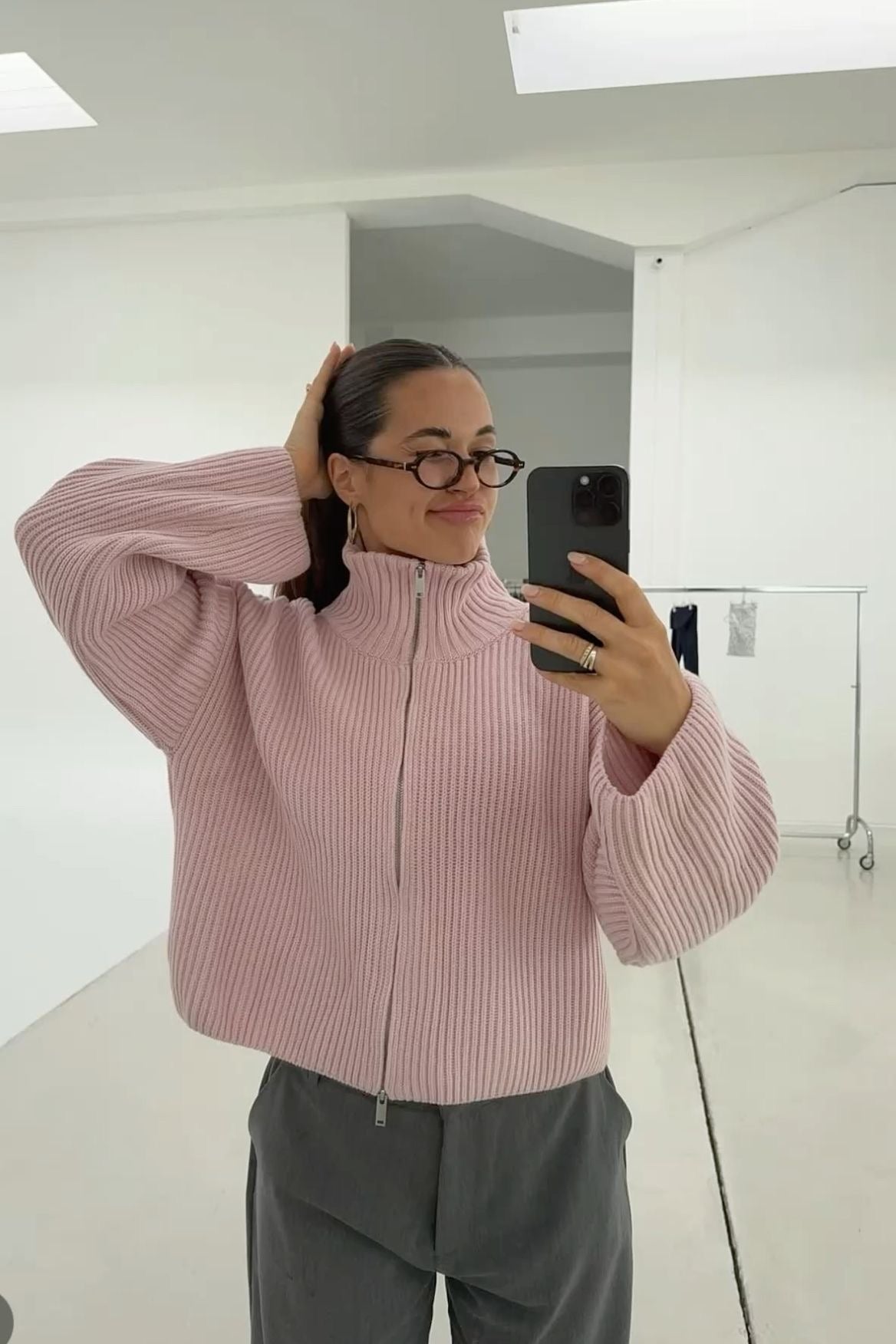 SADIE - CHUNKY ZIPPER CARDIGAN