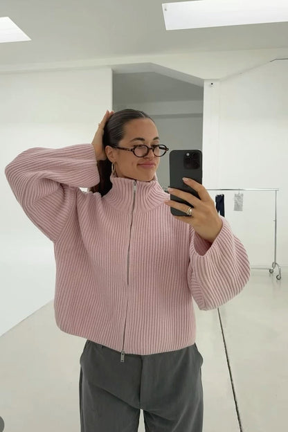 SADIE - CHUNKY ZIPPER CARDIGAN