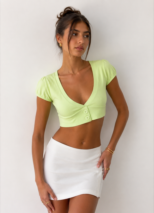 IMMIE - CROP BUTTONED TOP
