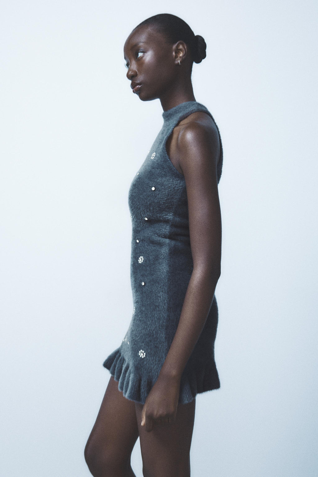 MATILDA - EMBELLISHED PLUSH MINI DRESS