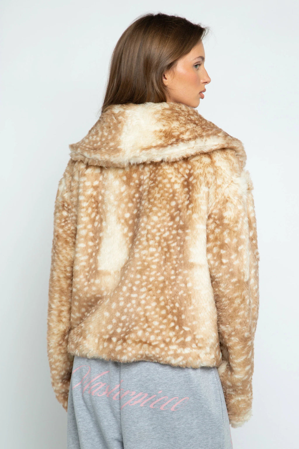 BAMBI - FAWN PRINT FAUX FUR COAT
