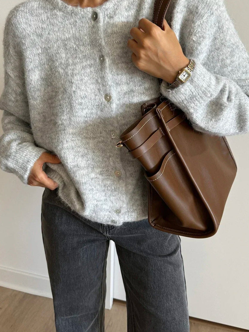 ALICE - KNITTED BUTTONED CARDIGAN