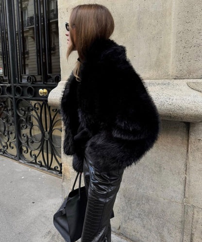 DEMURE - FAUX FUR COAT