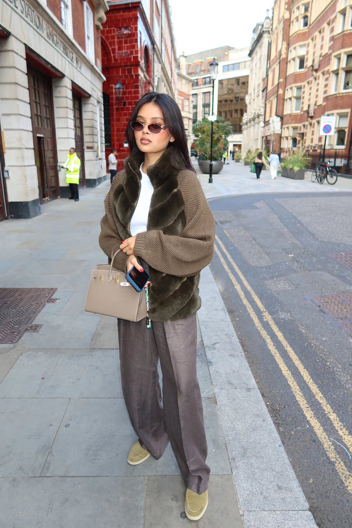 KOURTNEY - FAUX FUR GILET CARDIGAN