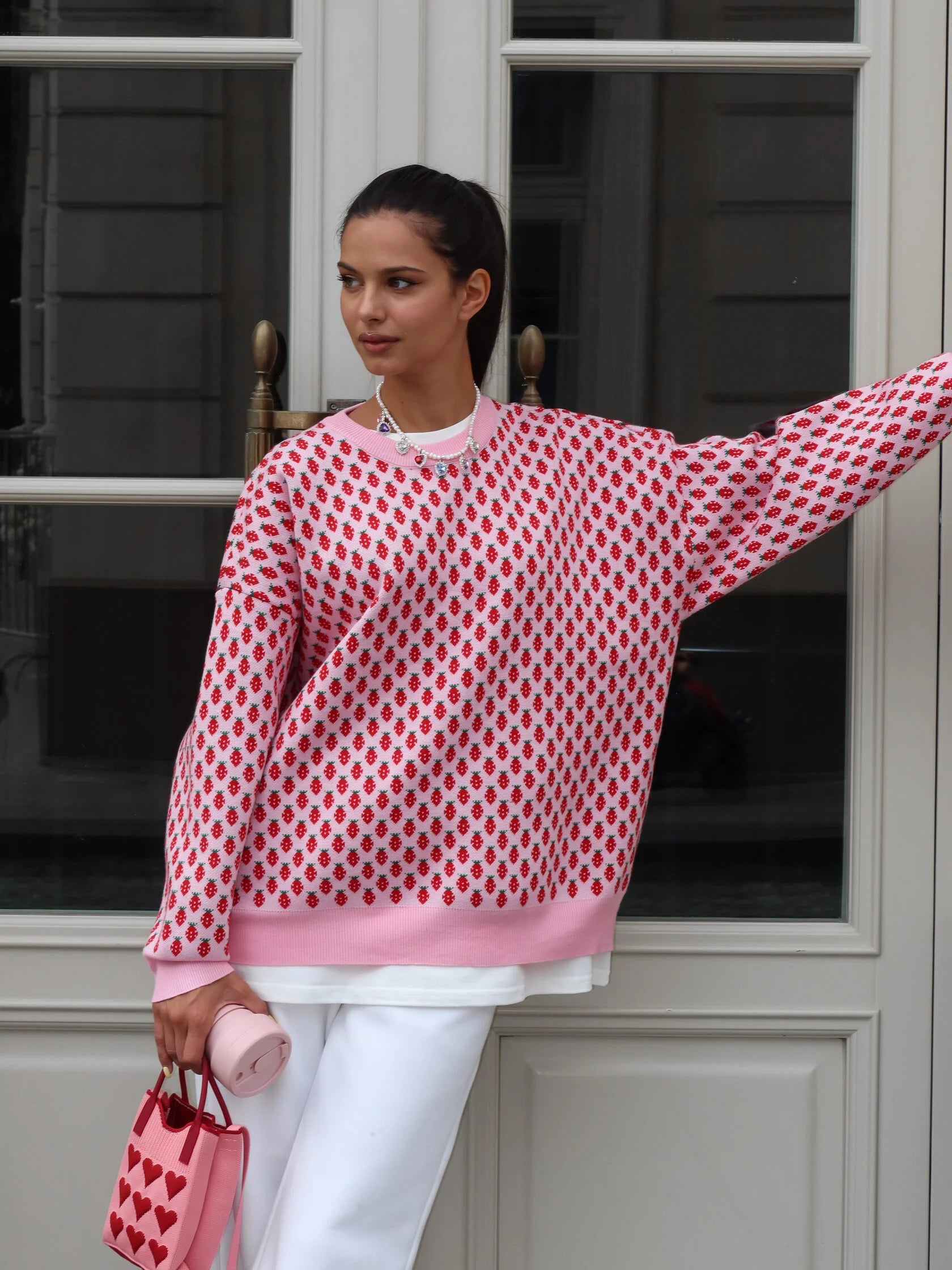 SHORTCAKE - STRAWBERRY PRINT JUMPER
