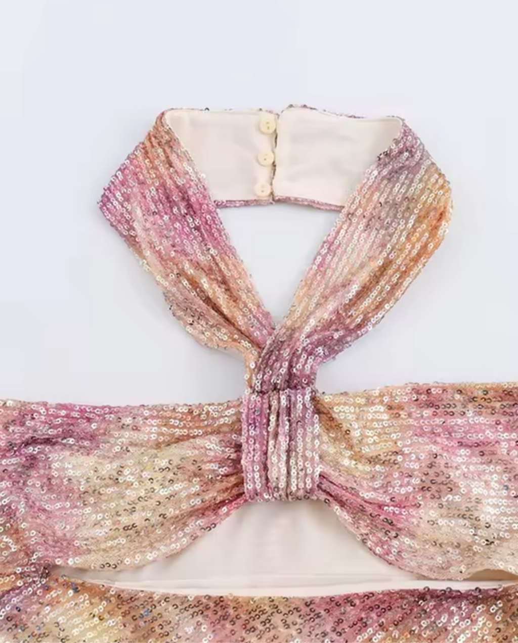 HARPER - SEQUIN HALTERNECK MIDI DRESS