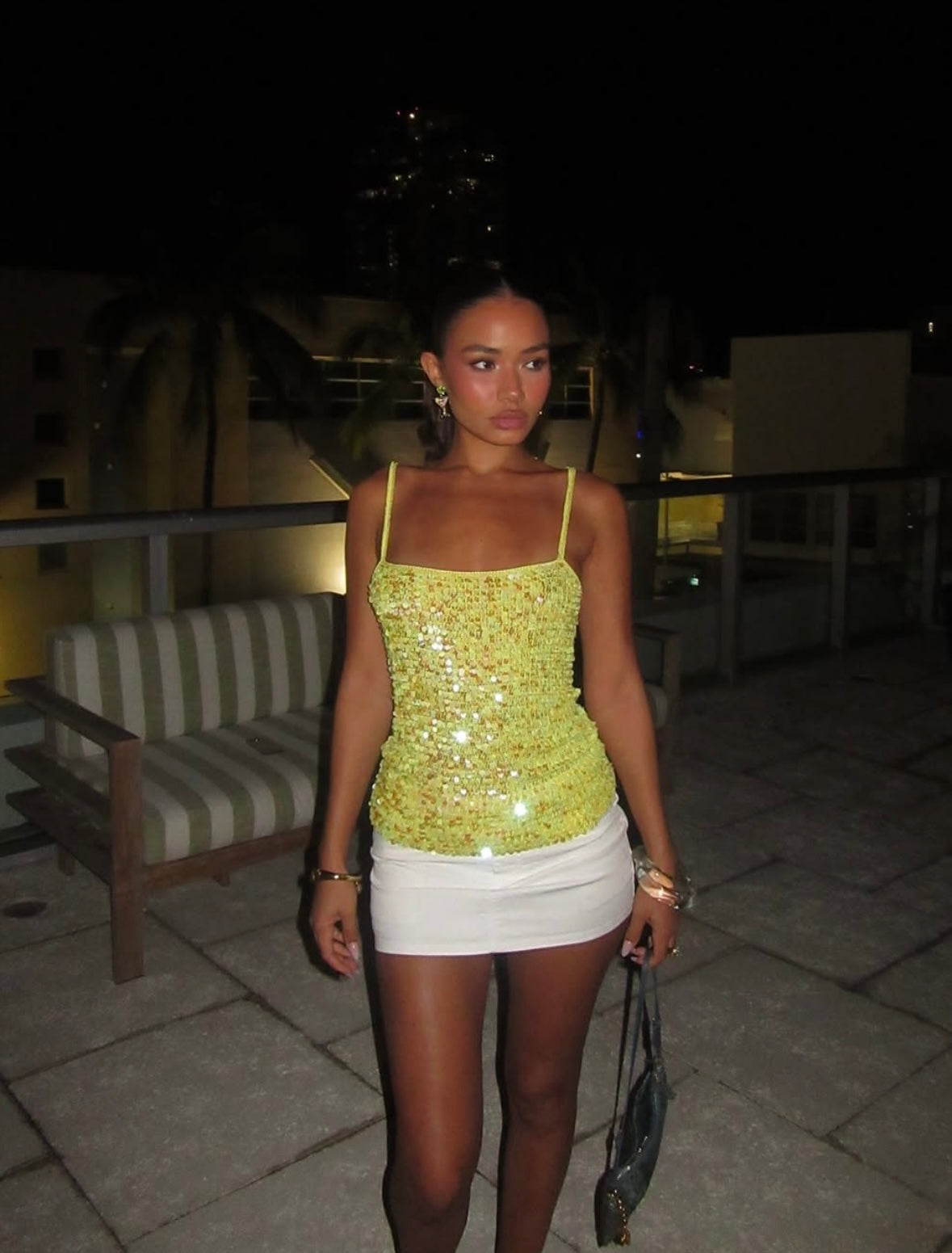 SAMMY - SEQUIN STRAPPY TOP