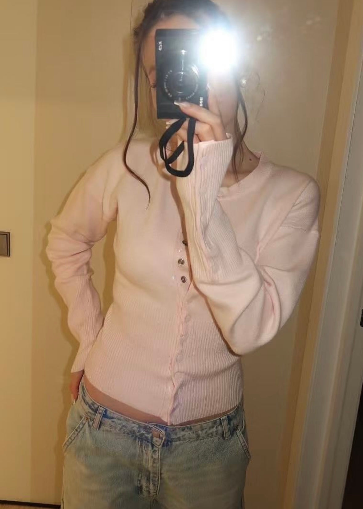 GINA - RIBBED BUTTON CARDIGAN