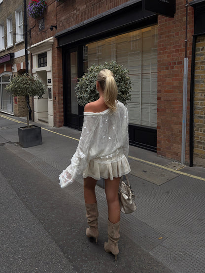 LUNA - SEQUIN WRAP TOP