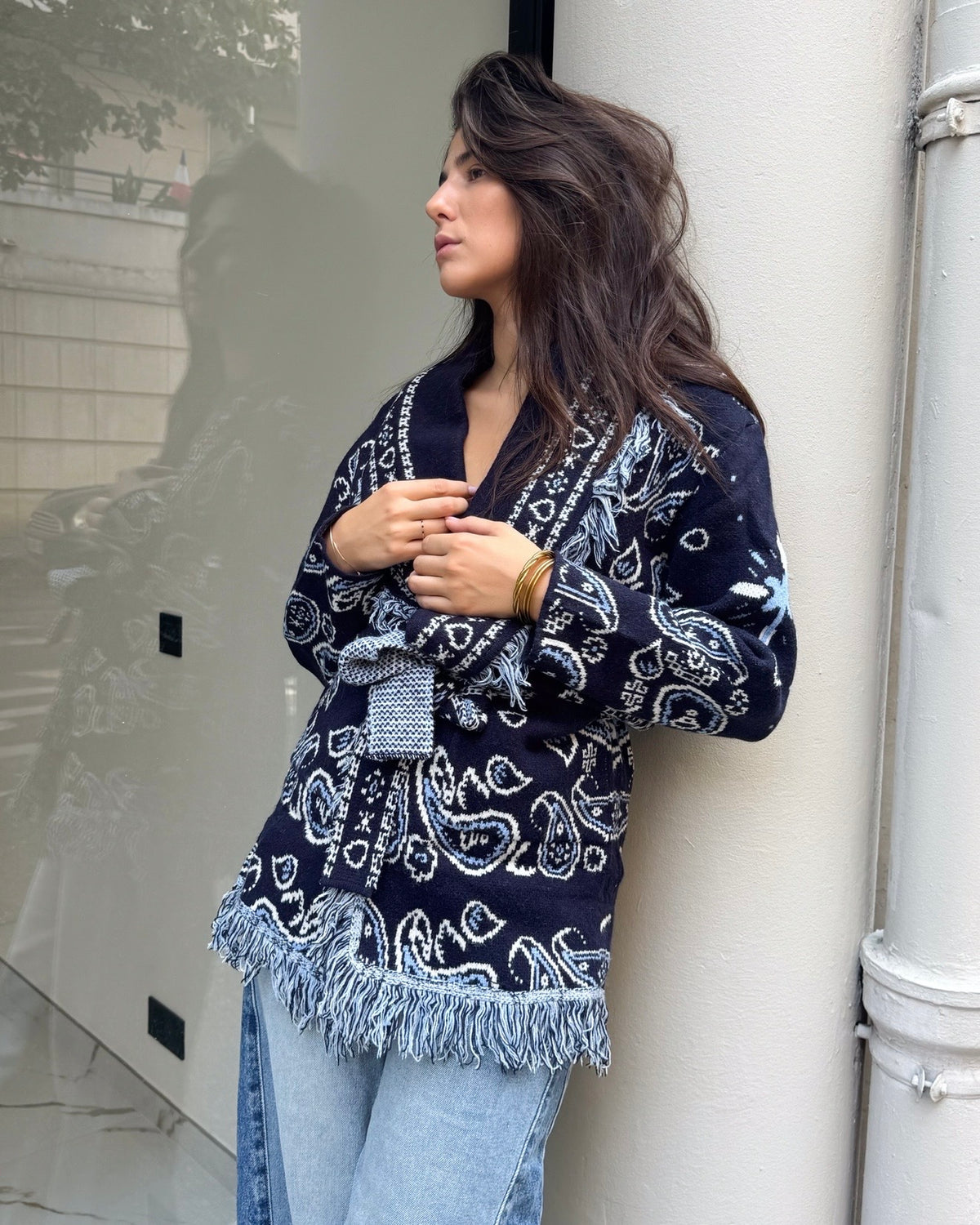 INGRID - TASSELED PAISLEY CARDIGAN