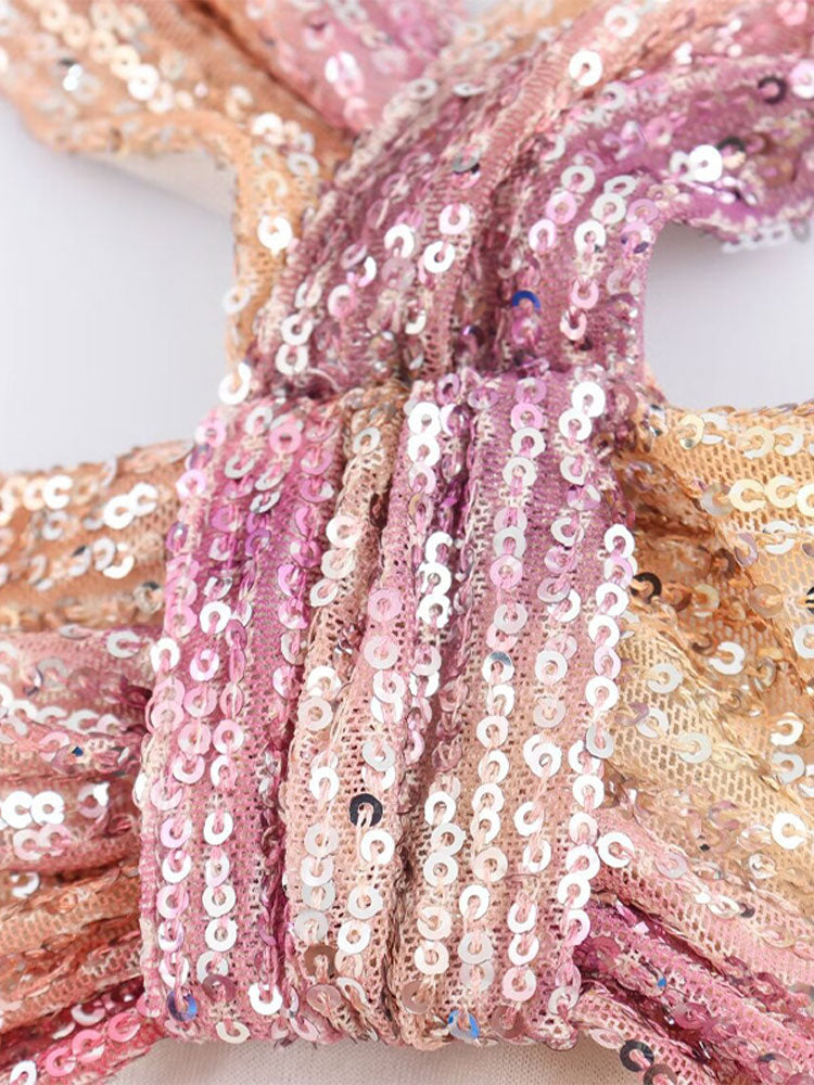 HARPER - SEQUIN HALTERNECK MIDI DRESS