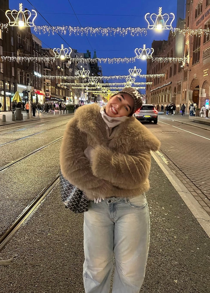 DEMURE - FAUX FUR COAT